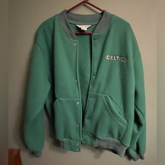 VINTAGE RARE SWINGSTER BOSTON CELTICS BUTTON UP WOOL JACKET SIZE L EUC - Picture 4 of 10